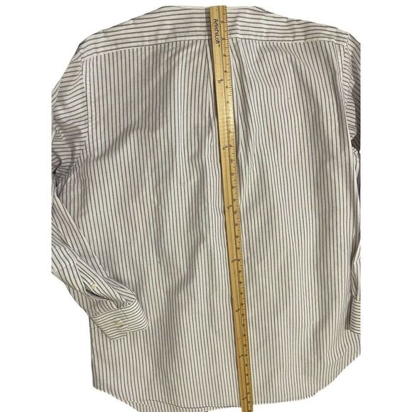 INDIVIDUALIZED SHIRTS Dress Shirt Purple White Contrast Eyelet Collar Size 16.5 - Picture 9 of 10